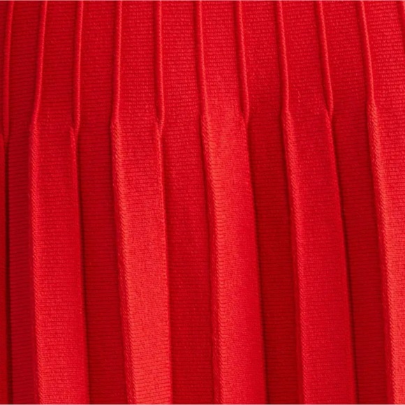 Staud Ellison Pleat Effect Sweater Dress, Red, Size M - Picture 8 of 10
